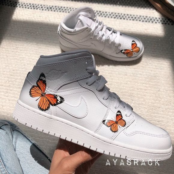 Jordan Shoes - Air jordan custom butterflies